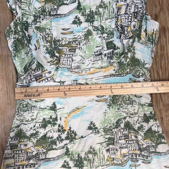 Sugarlips Francine Toile Print Ruffle Mini Dress Multi-Green Anthropologie - Picture 11 of 14